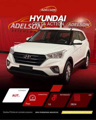 HYUNDAI CRETA 1.6 16V FLEX ACTION AUTOMÁTICO HYUNDAI CRETA 1.6 16V FLEX ACTION AUTOMÁTICO